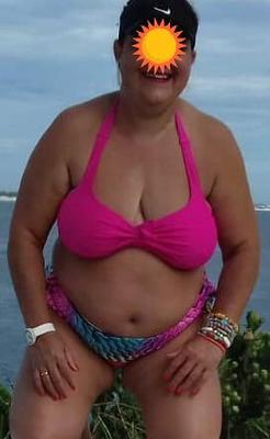 My MIL yo at the beach on holiday