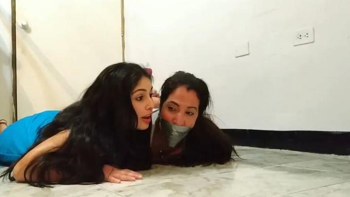 Young Grounded Girl Hogties And Gags Mad Latina MILF!