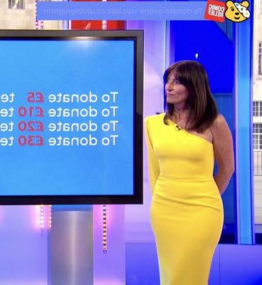 Davina McCall,Very tight yellow dress, The Big Night In
