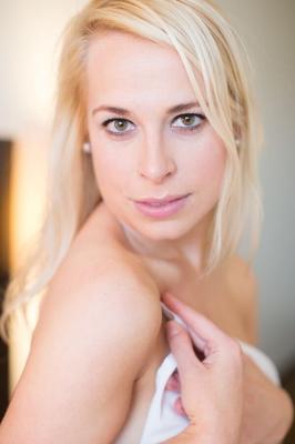 stunning blonde MILF bride