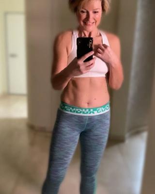 My Dutch amateur teacher Katrin in bikini and gym outfit
