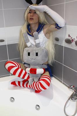 Crossdress cosplay wet Shimakaze