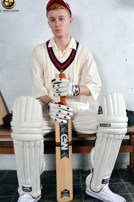 Jacob shows off after the Cricket match