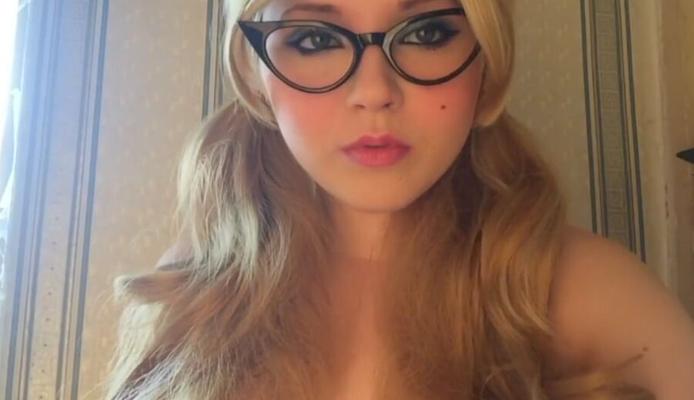 Perfect teen with pigtails