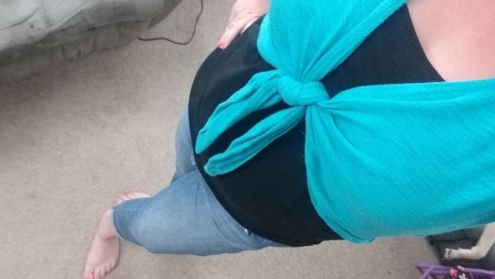 Blue lace panty tease bored housewife milf bbw