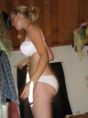 sexy amateur slim busty blonde MILF wife Anika