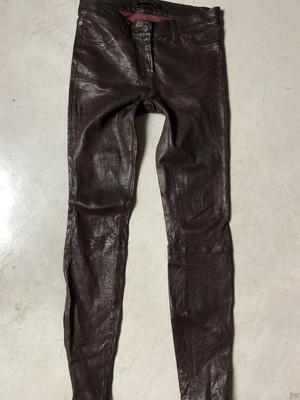 J BRAND LEATHER PERFECT TIGHT SKINNY PUSH UP PANTS