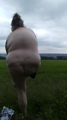 naked in a field