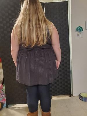 Ugly Blonde BBW Pig in socks stipping