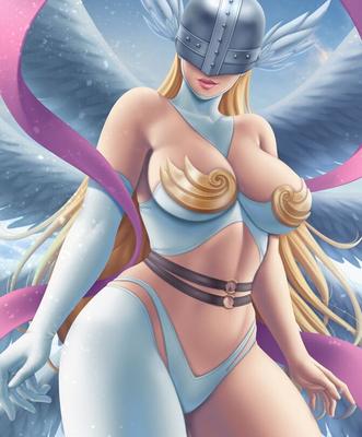 Angewomon &amp; LadyDevimon Hentai