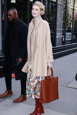 Female Celebrity Boots &amp; Leather - Elizabeth Debicki
