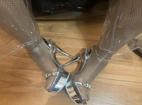 Clear High Heels and Clear PVC Fetish