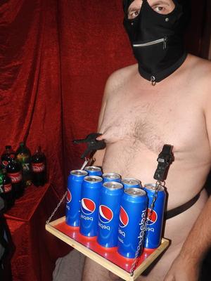 Slave serve Pepsi at Party