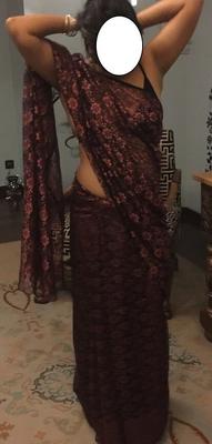 Sexy Desi wife saree with bra