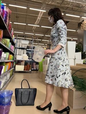 Sexy lady upskirt pantyhose
