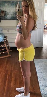 Hot fit MILF Callie is pregnant