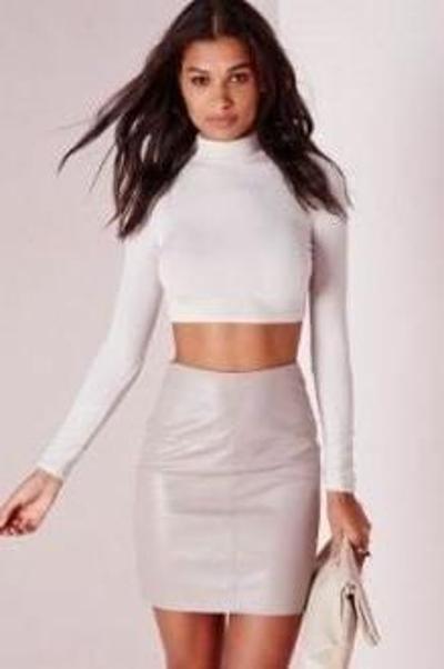 14P Grey Leather Skirt 3 - by Redbull18