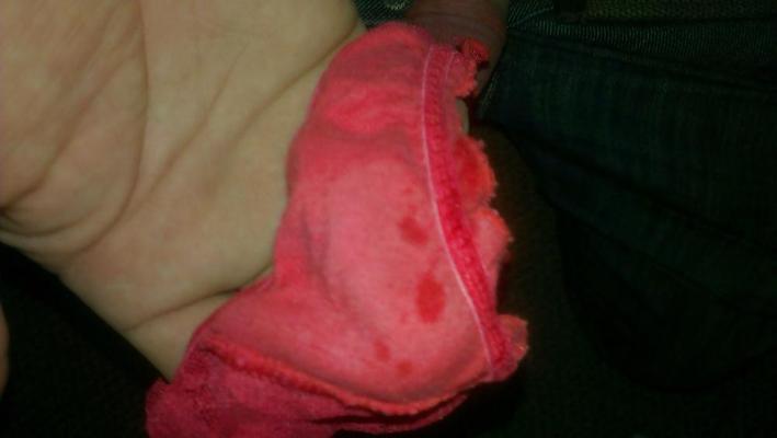 9P Wanking into amys pantys and leaving my precum 2