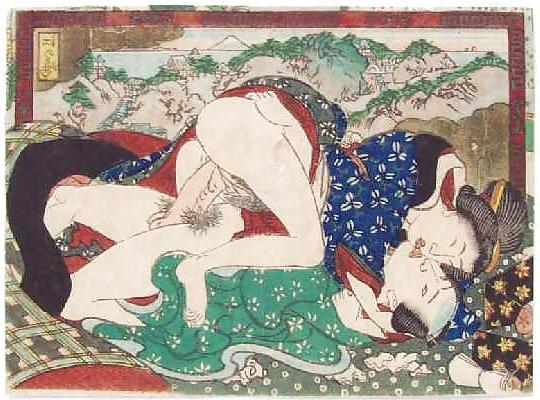 13P Japanese Shunga Art 7 - Toyokuni II aka Toyoshige