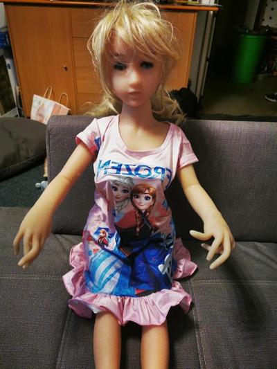 8P 100 CM WM Sex Dolls  in Frozen dress