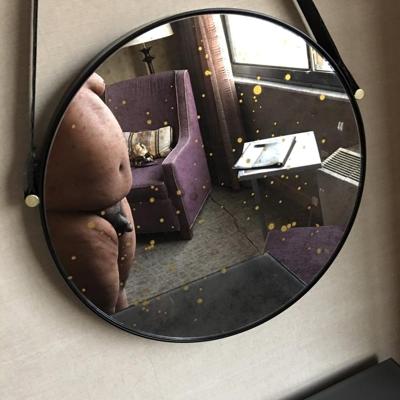 10P A Purple Chair and a Olive Green Leather Chair