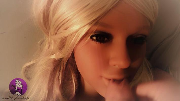 10P Hot Blonde Real Doll gets fantastic Facial