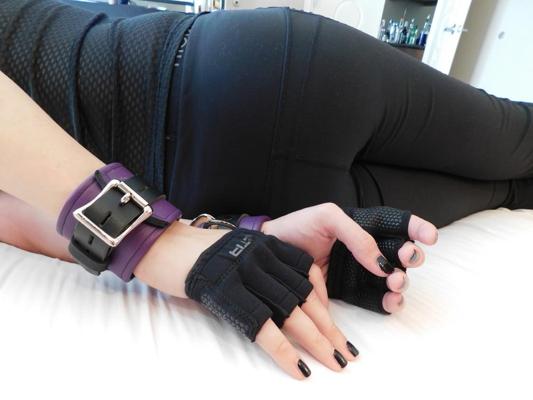 15P Femboi Leather Cuff Bondage