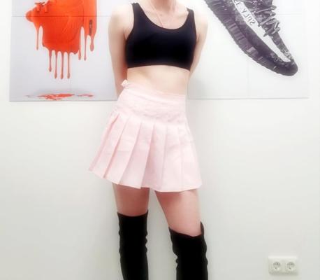 23P New skirt and also 8 days locked in chastity