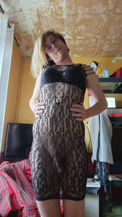 25P sexy leopard black dress