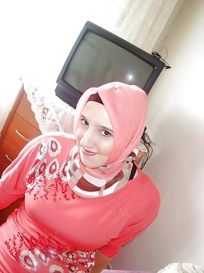 4P Turkish turbanli hijab arab red