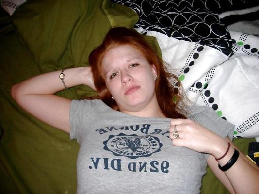 5P Red head ex sucking my cock