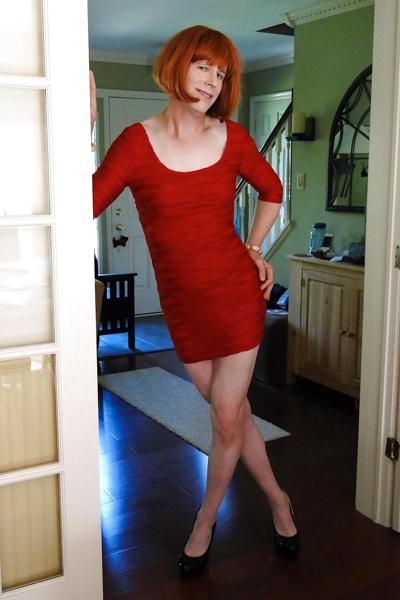 9P Red mini dress