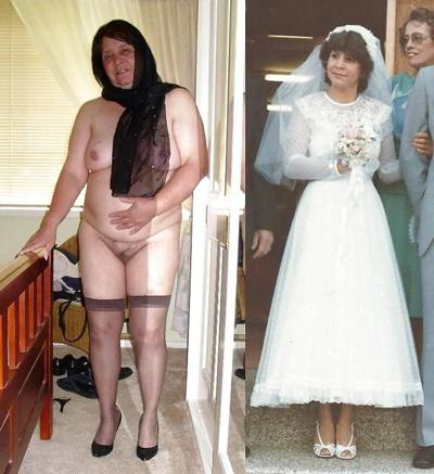 5P Slut bride now and before
