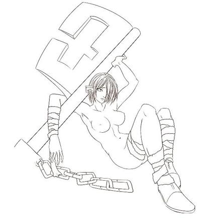 25P 黒と白の漫画のエロアニメ ミックス