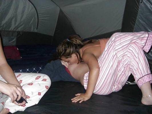 25P Teens having fun on holiday (campsite)