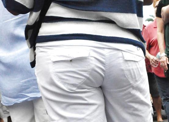 5P Latino MILF Pantalon Blanc