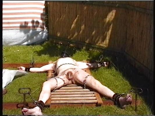 5P Naked male slave in humilating bondage