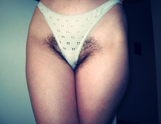 12P Hairy pussy in panties.
