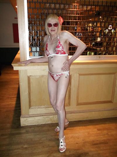 9P Me at a beach party themed TV disco. Very daring.