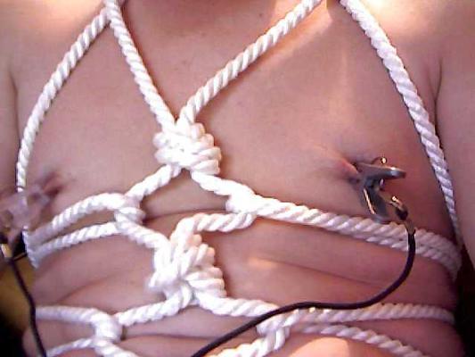 5P Self bondage anal play