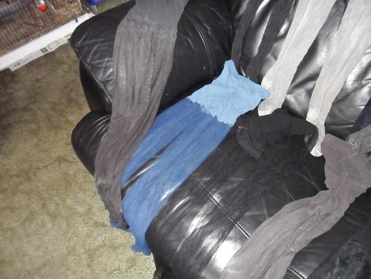 25P Showing off my pantyhose collection