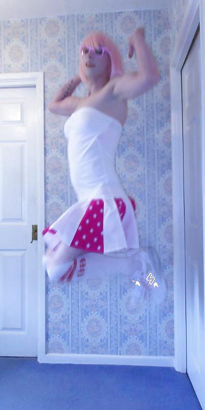 25P Tranny Pretty Kitty Cheerleader part 1