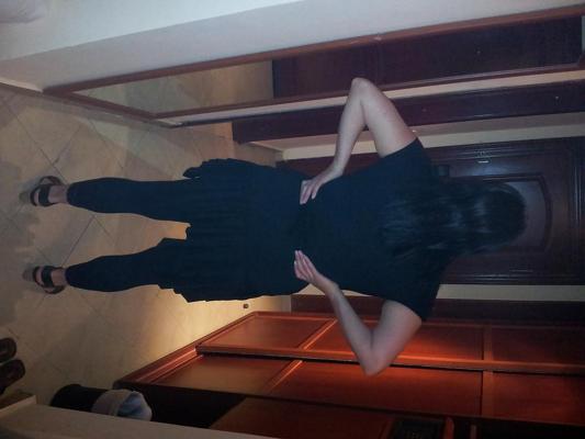 7P My wife dress black stockings