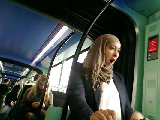 13P Flashing hijab muslim arab