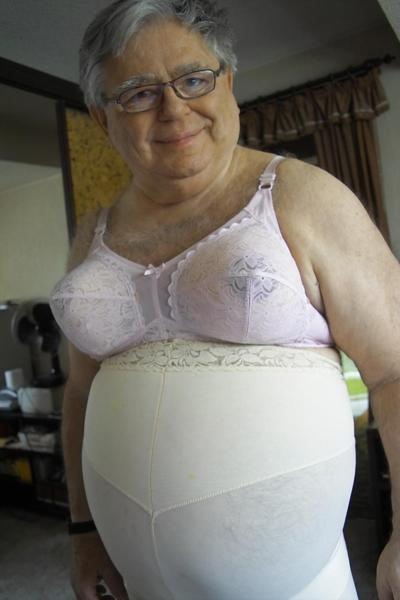 14P Pink bra and panty girdle