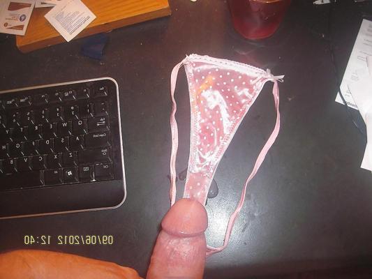 9P Cumming on my nieces pretty pink shiny used panties 