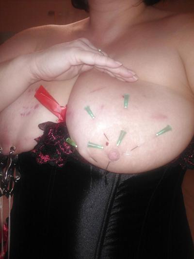 4P Scottish slut Sarah - Sore tits again