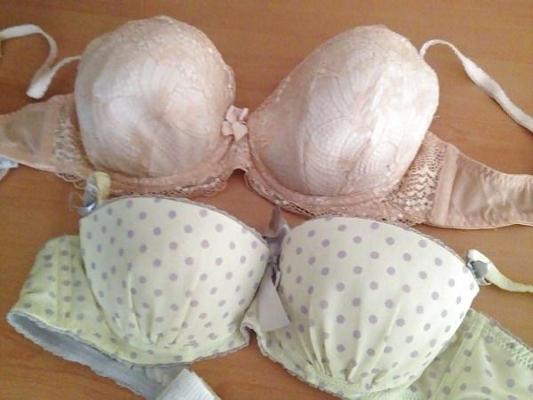 6P Bra and panties for wanking