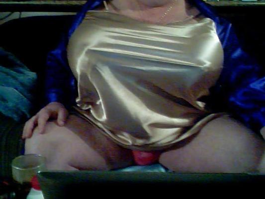 4P Blue and silver satin smoking