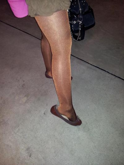14P Wifes Shiny Glossy Pantyhose Flats Ballerina